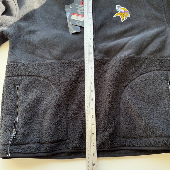 Antigua MN Vikings Fleece Pullover Black Size L - Picture 7 of 12